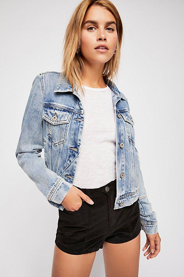 Luna High-rise Cord Shorts By Free People